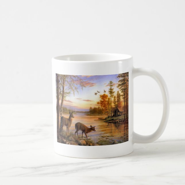 Taza De Café Ciervos en el lago (Derecha)