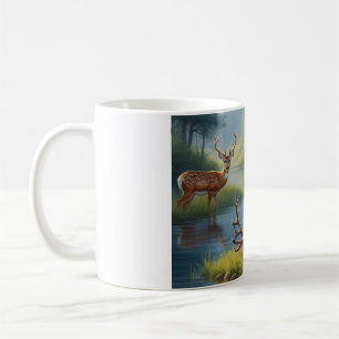 Taza De Café Ciervos Pacíficos junto al Lago Mug - Bosque Natur