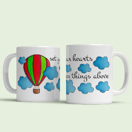 Taza De Café Cifras de globo aerostático celestial Viaje y Bibl