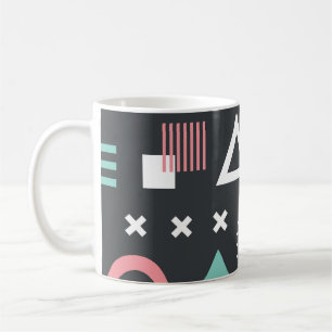 Taza De Café Cifras geométricas vintage: diseño sin fisuras.