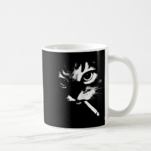 Taza De Café Cigarette Kitten Funny Smony Cat Meme Gangster C