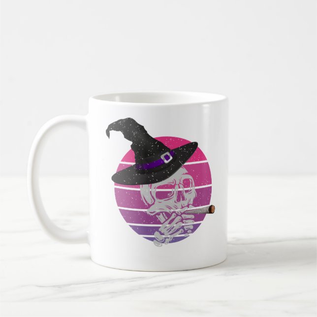 Taza De Café Cigarrillo Fundido Y Aterrador Para Fumar Calavera (Izquierda)