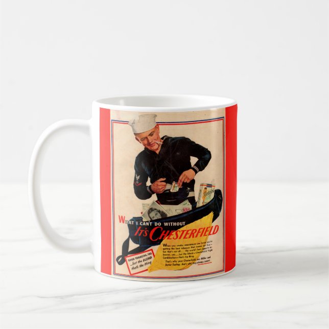 Taza De Café Cigarrillos Chesterfield y marineros de los años 4 (Izquierda)