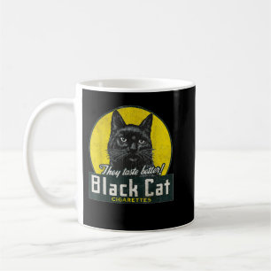 Taza De Café Cigarrillos vintage de gato negro Los hombres aman