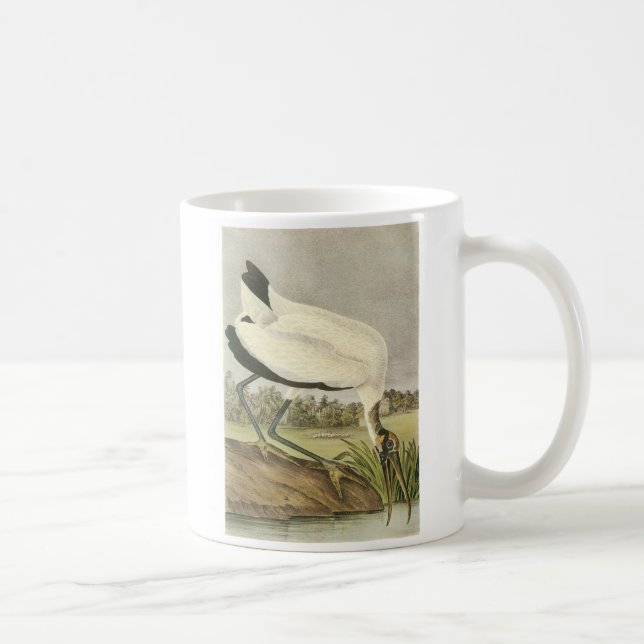 Taza De Café Cigüeña de madera por Audubon (Derecha)