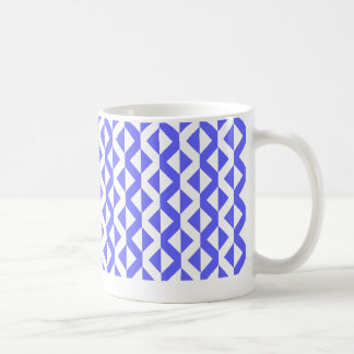 Taza De Café Cigzags alternos - Azul eléctrico y blanco