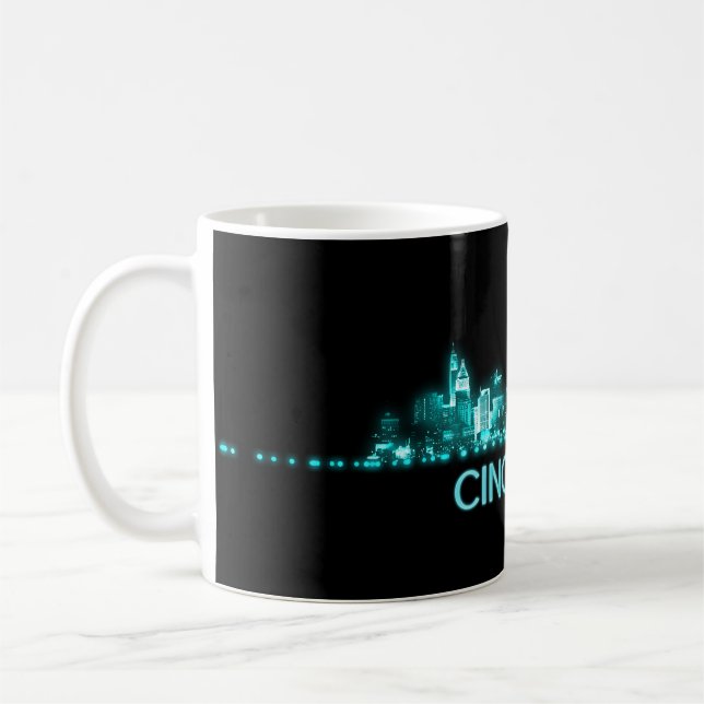 Taza De Café Cincinnati Skyline (Izquierda)