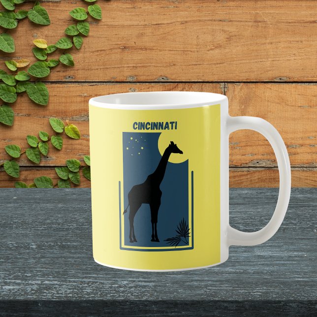 Taza De Café Cincinnati Zoo Ohio Vintage Giraffe (Cincinnati Ohio Zoo Safari Animal Adventure Giraffe Mug)