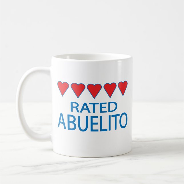Taza De Café Cinco Corazones Abuelito (Izquierda)