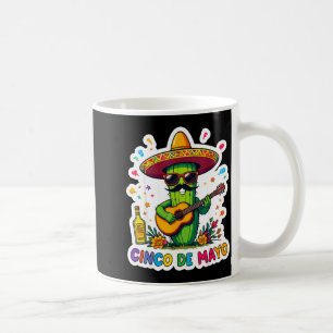 Taza De Café Cinco de mayo divertido cactus mexicano gafas de s