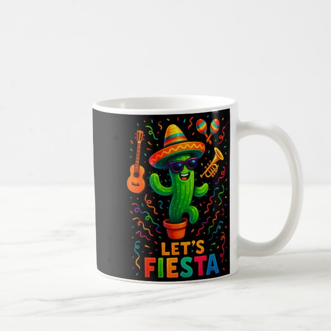 Taza De Café Cinco de mayo fiesta mexicana de cactus divertida  (Derecha)
