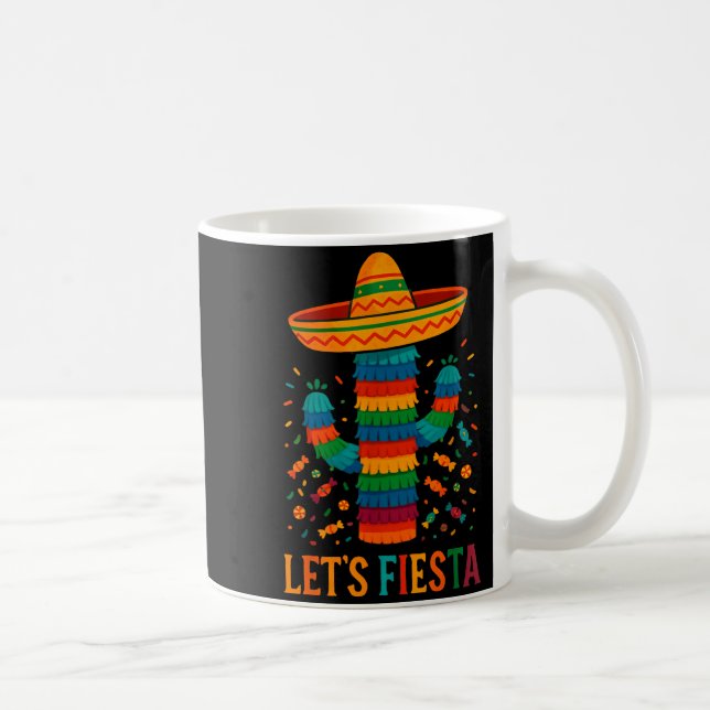 Taza De Café Cinco de mayo fiesta mexicana de cactus divertida  (Derecha)