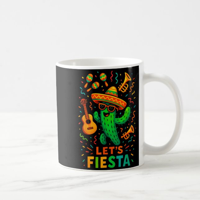 Taza De Café Cinco de mayo fiesta mexicana de cactus divertida  (Derecha)
