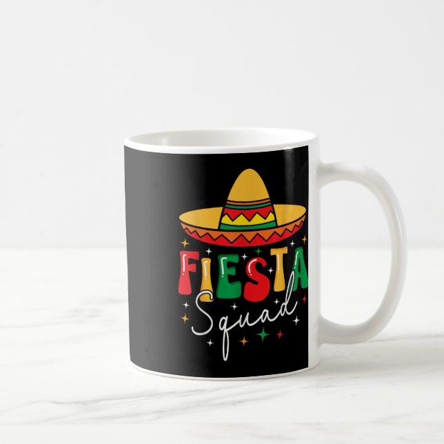 Taza De Café Cinco De Mayo Fiesta Squad Funny Fiesta Mexicana 5 (Derecha)