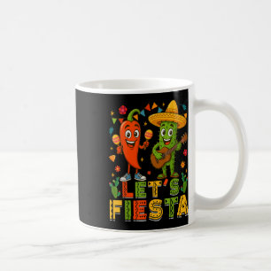 Taza De Café Cinco De Mayo Guitarra Mexicana Cactus Chili Lets 
