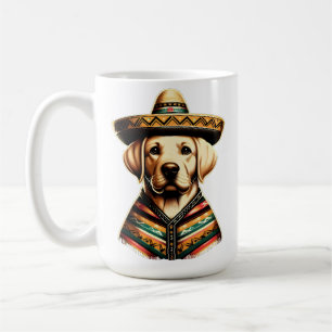 Taza De Café Cinco De Mayo Labrador Recuperador Poncho Sombrero