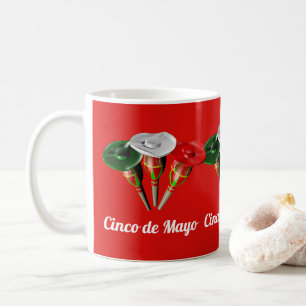 Taza De Café Cinco de Mayo, mexicano de la fiesta