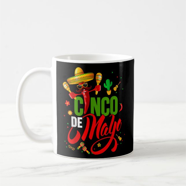 Taza De Café Cinco De Mayo por la Fiesta Mexicana de Mujeres (Izquierda)
