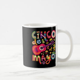 Taza De Café Cinco De Mayo Tee, México Taco Guitar Fiesta Cinc