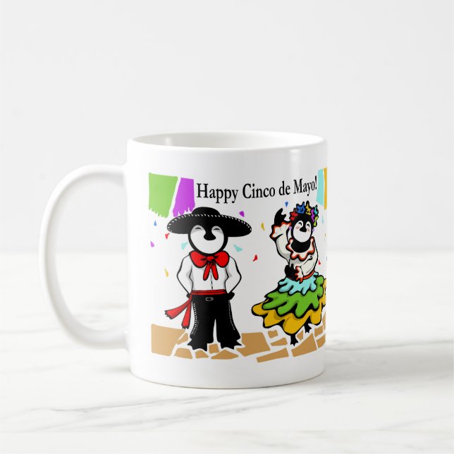 Taza De Café Cinco de pingüinos (Izquierda)