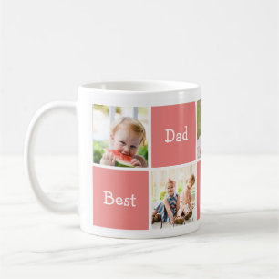 Taza De Café Cinco Fotos Mejor Papá En El Café Mundial