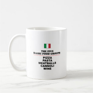 Taza De Café Cinco grupos de alimentos básicos italianos
