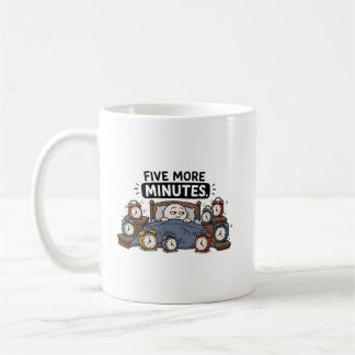 Taza De Café Cinco Minutos Más – Meme Divertido de Reloj de Ala