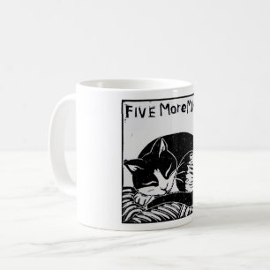 Taza De Café Cinco minutos más para el gato