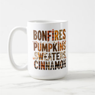 Taza De Café Cine de los sudaderos de las calabazas de los fueg
