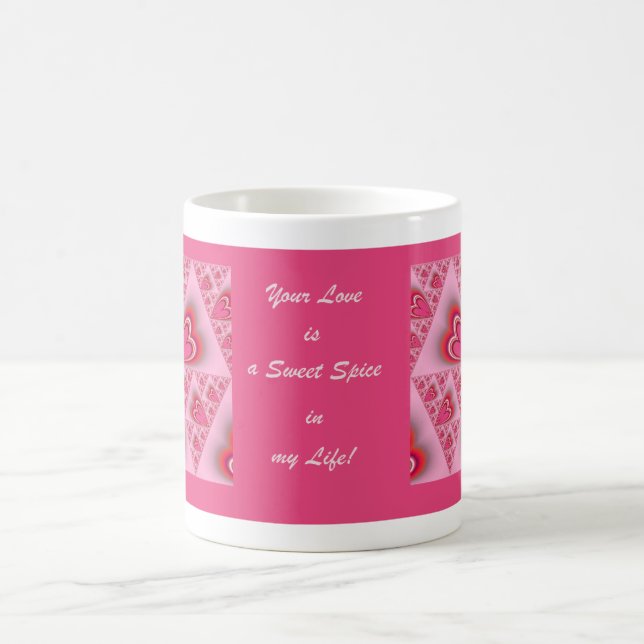 Taza De Café Cinnamon Hearts Abstract Mug (Centro)