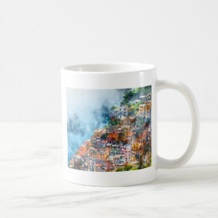 Taza De Café Cinque Terre Watercolor Italia