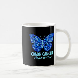 Taza De Café Cinta azul de concienciación sobre el cáncer de co
