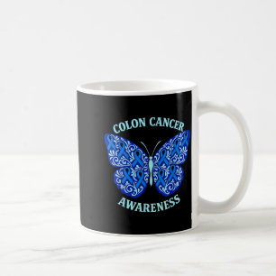 Taza De Café Cinta azul de concienciación sobre el cáncer de co