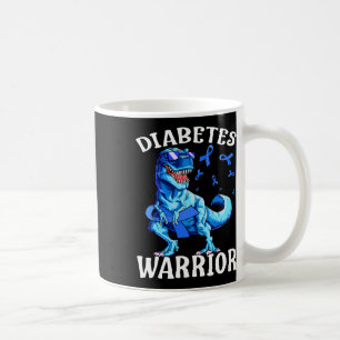 Taza De Café Cinta azul de dinosaurio T1d Tipo 1 Conciencia sob