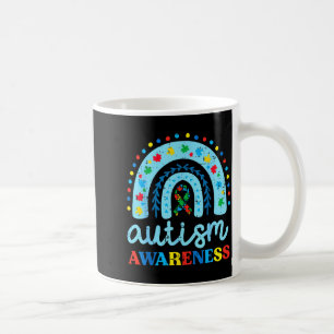 Taza De Café Cinta Azul de la lluvia de concienciación sobre el
