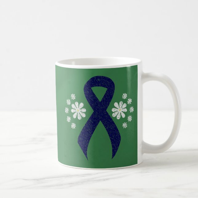 Taza De Café Cinta azul oscuro de tablero de crok (Derecha)