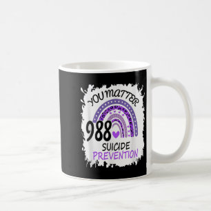 Taza De Café Cinta colorida de prevención del suicidio de Rainb