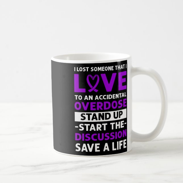 Taza De Café Cinta. Conciencia de sobredosis accidental. (Derecha)