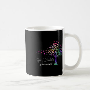 Taza De Café Cinta de árbol Tipo 1 Conciencia de la Diabetes 