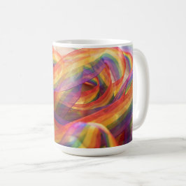 Taza De Café cinta de arcoíris en cascada generada por Gemini