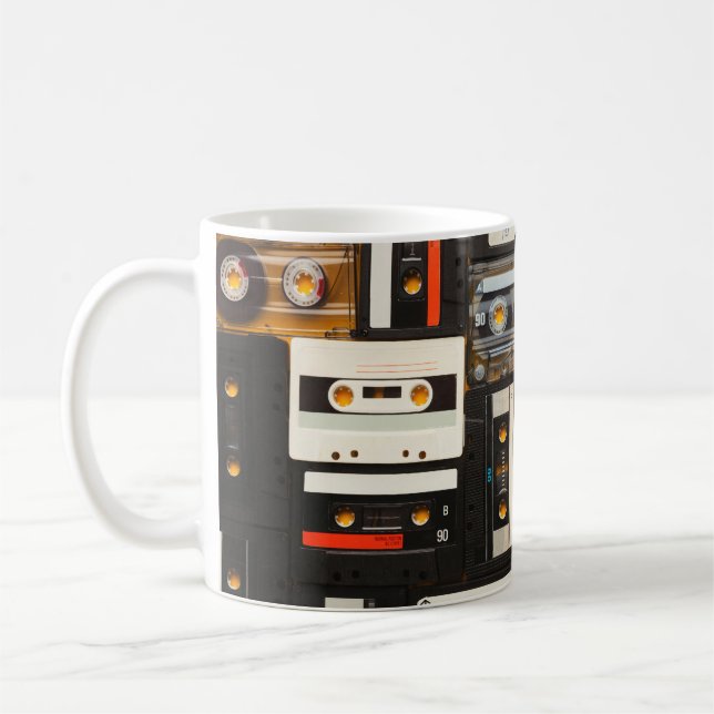 Taza De Café Cinta de audio retro (Izquierda)