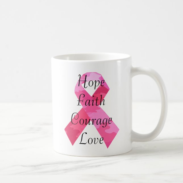 Taza De Café Cinta De Camuflaje Rosa Fe Mug (Derecha)
