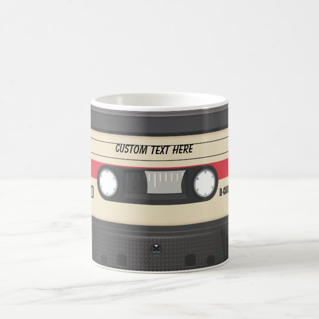 Taza De Café Cinta de casette - Rojo de atardecer (Centro)
