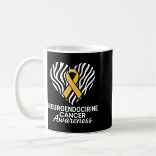 Taza De Café Cinta de cebra de conciencia del cáncer neuroendoc