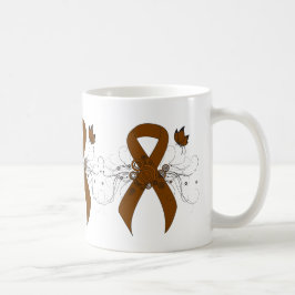 Taza De Café Cinta de Conciencia Marrón con Café Mariposa