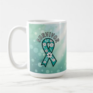 Taza De Café Cinta de Conciencia Teal de Survivor SA
