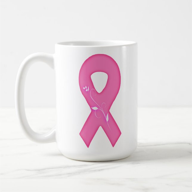 Taza De Café Cinta De Concienciación Sobre El Cáncer De Mama Co (Izquierda)