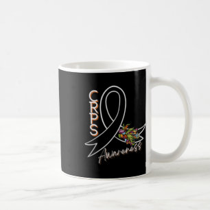 Taza De Café Cinta De Concientización De Crps - Diseño Delanter