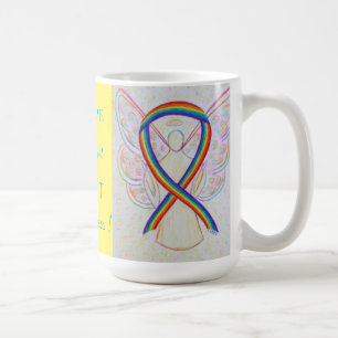 Taza De Café Cinta de concientización sobre el arcoiris LGBT An