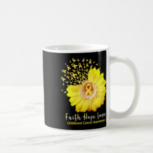 Taza De Café Cinta de Concientización sobre el Cáncer Infantil